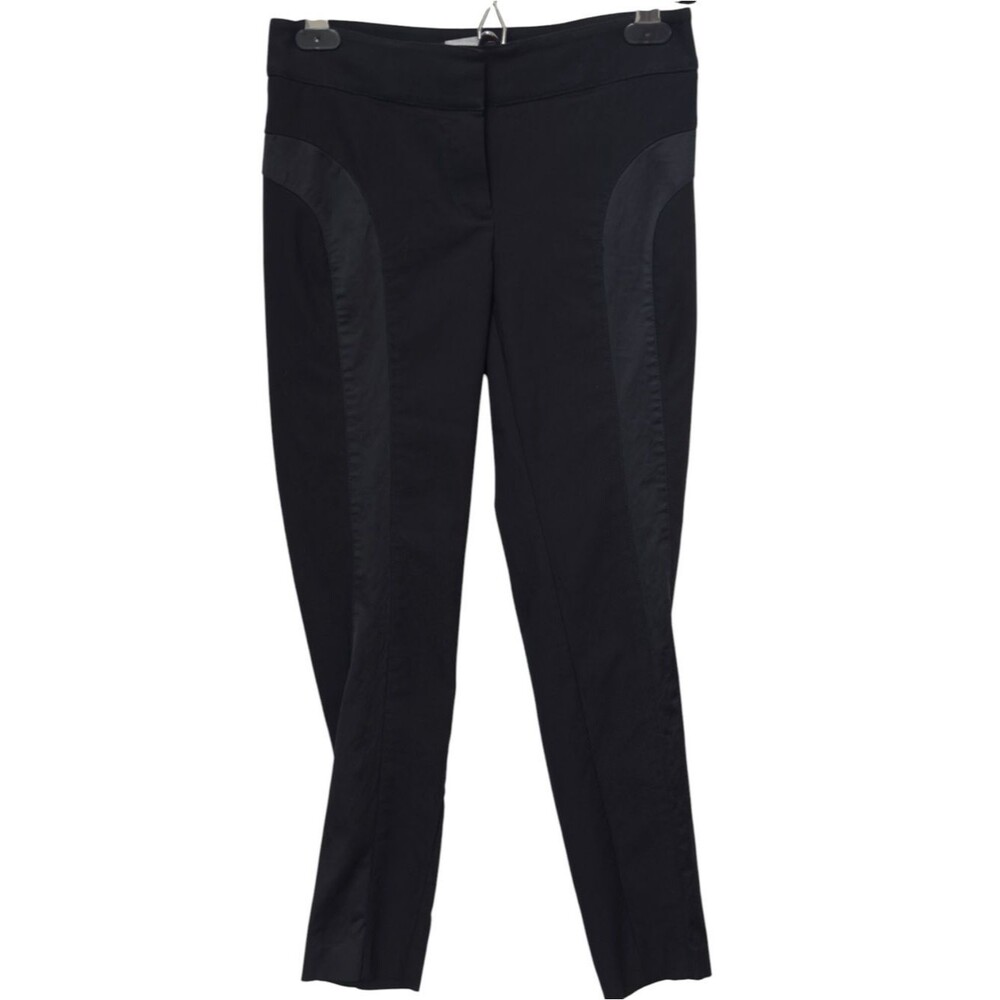 bebe Vintage Black Lightweight Skinny Trouser Pants Side Stripe Slim Fit. 2P.